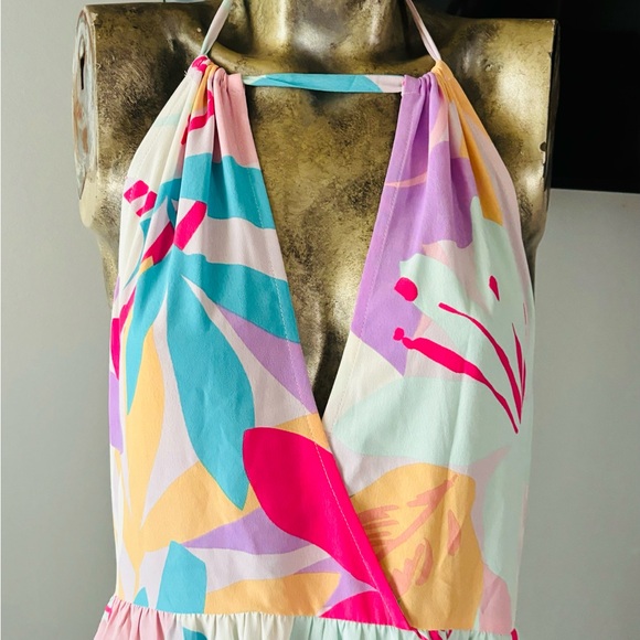 Gorgeous BoHo style maxi dress backless halter can be worn two different ways - Picture 7 of 7